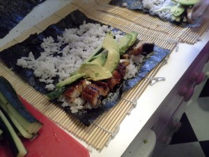 Don't forget to cut some eel in strips for rolls