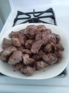 Brown the lamb in small batches so you get a nice crust on the meat