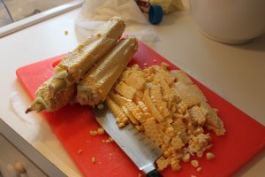 Have at those cobs to get all the corn off of them