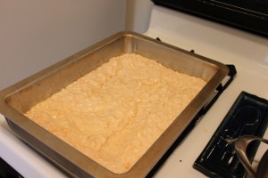 The casserole before it goes in the oven. (See above when when it is done)