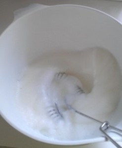 Whip the egg whites to be nice and fluffy